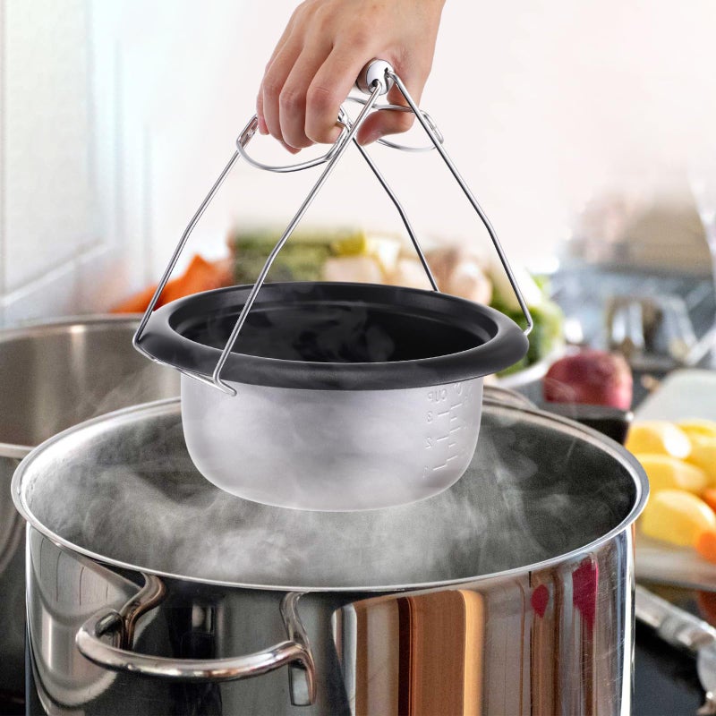 BESTONZON Kitchen Stainless Steel Folding Hot Dish Plate Clip Plate Retriever Tongs Bowl Clips Pan Dish Gripper Clips Hot Plate or Bowls Clamp Holder Tong - Image 5